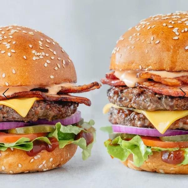Our classic bacon & cheese burger Ribs & Burgers South Africa